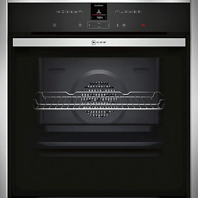 Neff B47CR32N1B Slide and Hide EcoClean Single Electric Oven, Stainless Steel